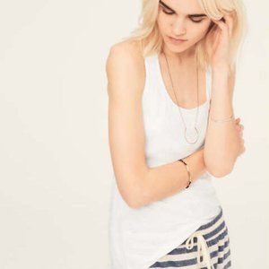 2 Lou & Grey White Criss-Cross Scoop Rounded Tanks